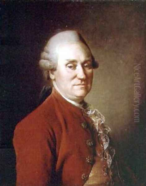 Portrait of Mark Fedorovich Poltoratsky 1727-95 Oil Painting by Dmitry Levitsky