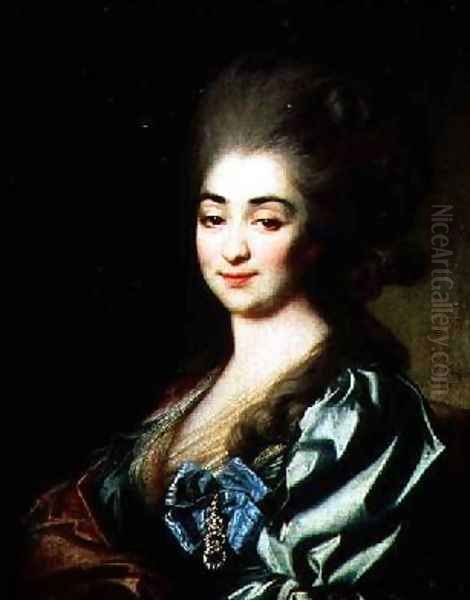 Portrait of Princess Praskovia Nikolayevna Repnina 1756-84 Oil Painting by Dmitry Levitsky