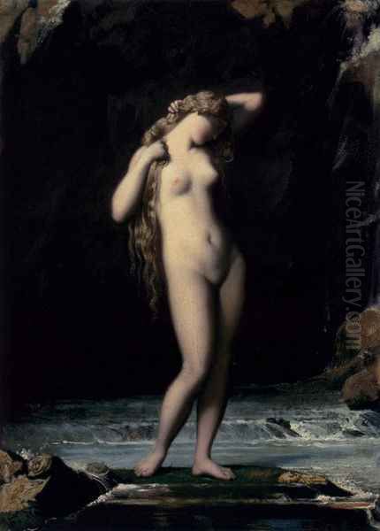 The Bather Oil Painting by Henri Lehmann