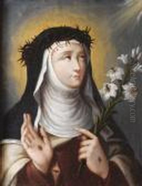 Sainte Catherine De Sienne Oil Painting by Carlo Dolci