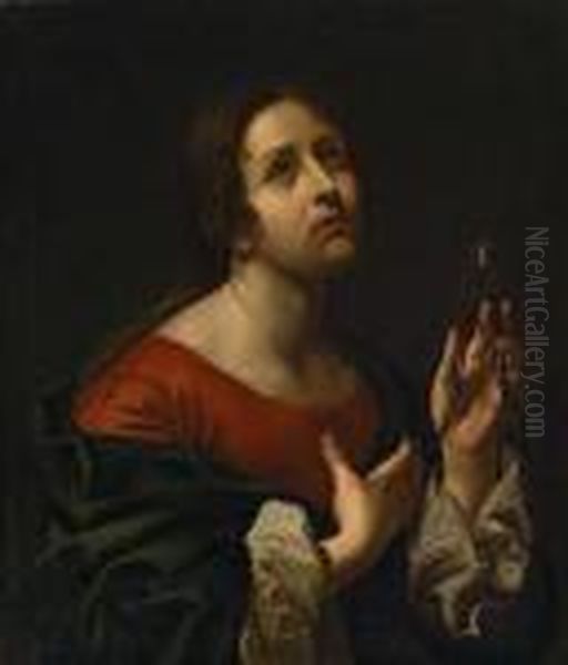 St Apollonia, The Patron Saint Of Dentists Oil Painting by Carlo Dolci