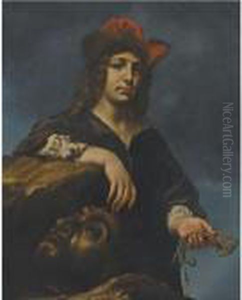 David With The Head Of Goliath Oil Painting by Carlo Dolci