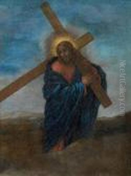 Cristo Portacroce Oil Painting by Carlo Dolci