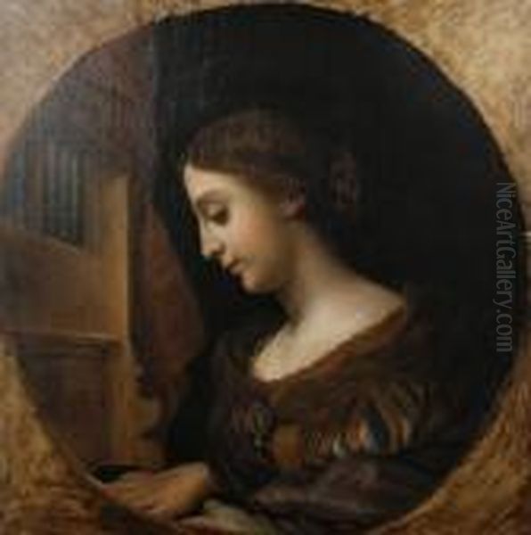 St Cecilia At The Organ Oil Painting by Carlo Dolci