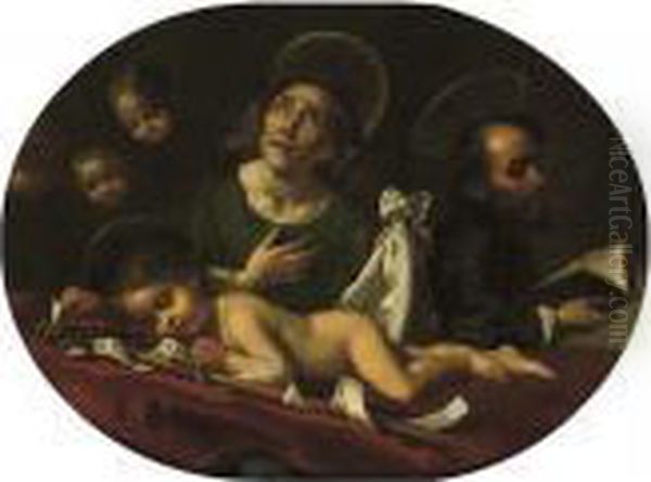 The Dream Of The Infant Saint John The Baptist Oil Painting by Carlo Dolci