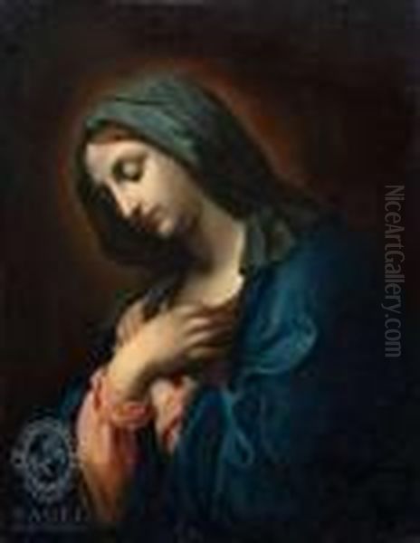 Madonna In Prayer Oil Painting by Carlo Dolci