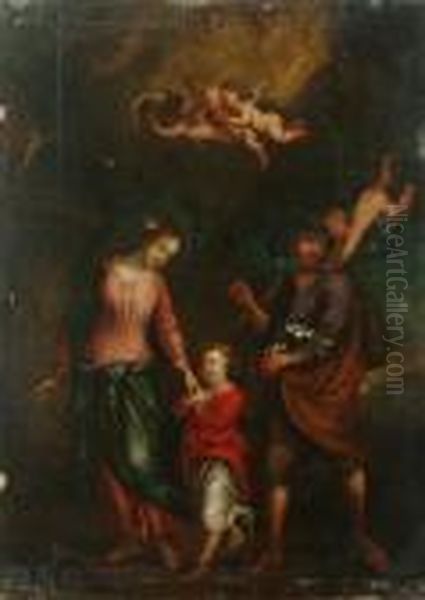 The Holy Family Oil Painting by Carlo Dolci