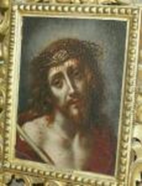 Christ As The Man Of Sorrows Oil Painting by Carlo Dolci