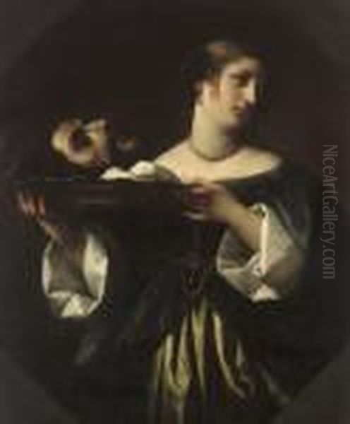 Salome With The Head Of Saint John The Baptist Oil Painting by Carlo Dolci