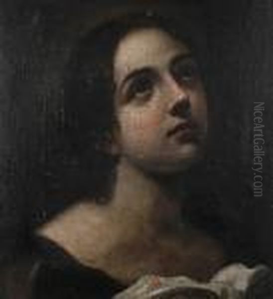 Saint Agatha, Detail Oil Painting by Carlo Dolci