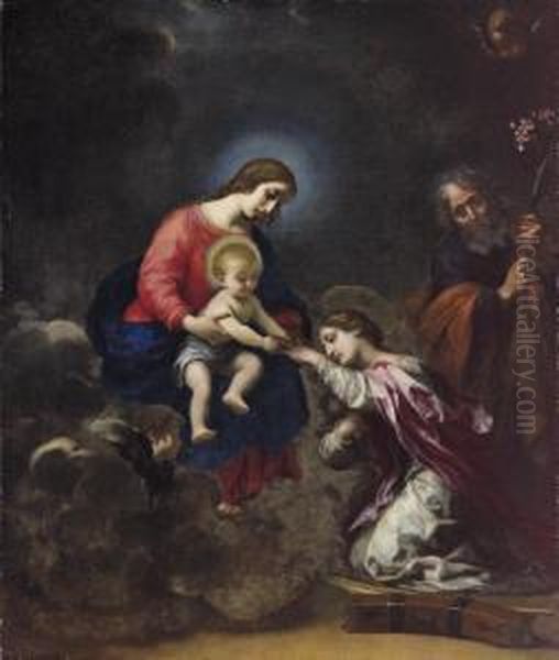 The Mystic Marriage Of Saint Catherine Of Alexandria Oil Painting by Carlo Dolci