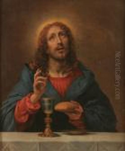 Christo Benedicente Oil Painting by Carlo Dolci