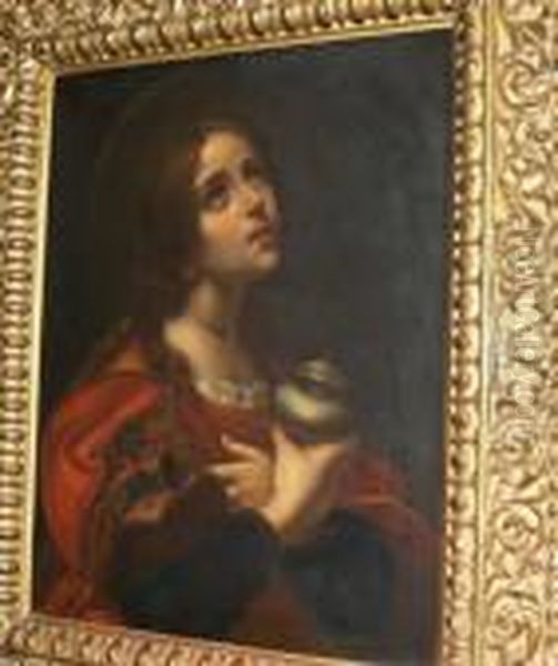 Mary Magdalene With An Oil Jar Oil Painting by Carlo Dolci