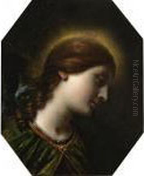 The Archangel Gabriel Oil Painting by Carlo Dolci