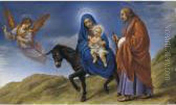 The Flight Into Egypt Oil Painting by Carlo Dolci