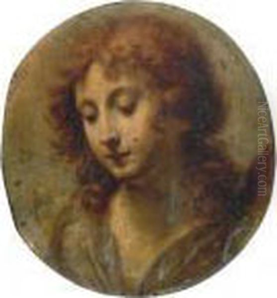 Head Of An Angel Oil Painting by Carlo Dolci