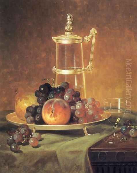 Tabletop Still Life Oil Painting by Edward Chalmers Leavitt