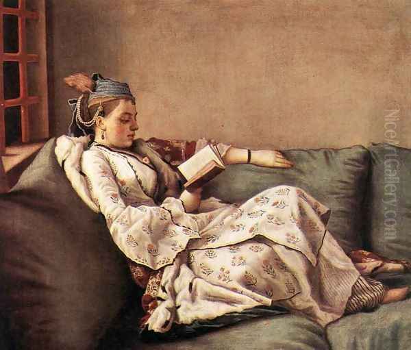 Marie Adalaide 1753 Oil Painting by Etienne Liotard