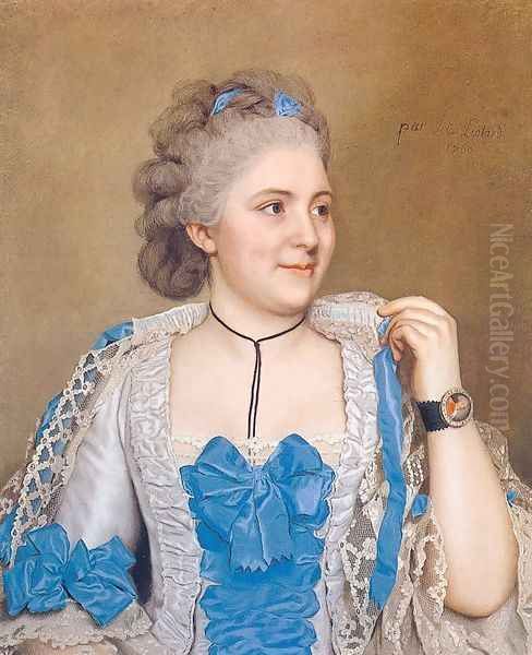 Portrait of Julie de Thellusson-Ployard 1760 Oil Painting by Etienne Liotard