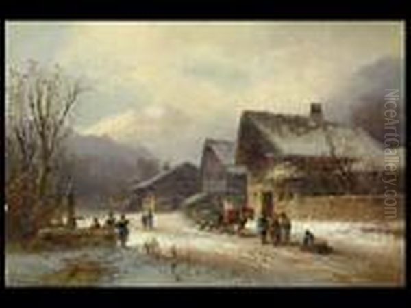 Winter Im Vorgebirge Oil Painting by Anton Doll