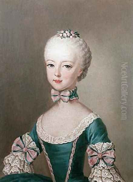 Marie Antoinette 1755-93 daughter of Emperor Francis I and Maria Theresa of Austria Oil Painting by Etienne Liotard