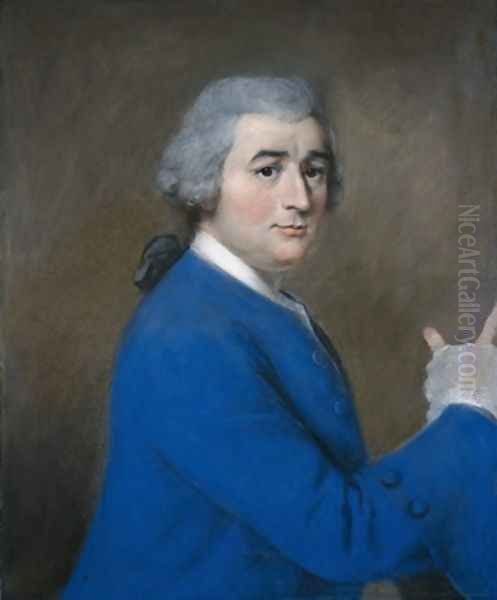 David Garrick in high overcoat Oil Painting by Etienne Liotard