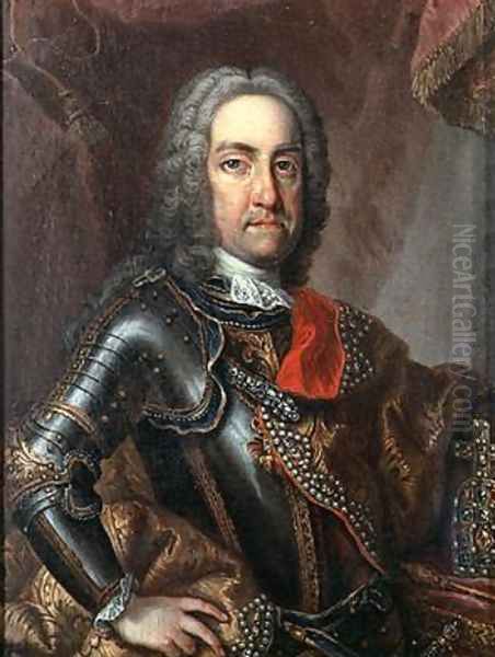 Charles VI 1685-1740 Holy Roman Emperor Oil Painting by Etienne Liotard