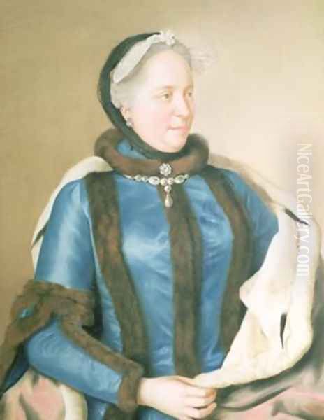 Empress Maria Theresa of Austria 1717-80 Oil Painting by Etienne Liotard