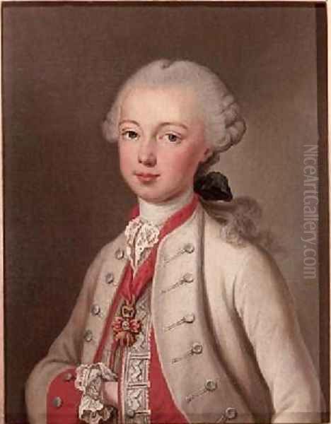 Leopold II 1747-92 Holy Roman Emperor and Grand-duke of Tuscany 1762 Oil Painting by Etienne Liotard