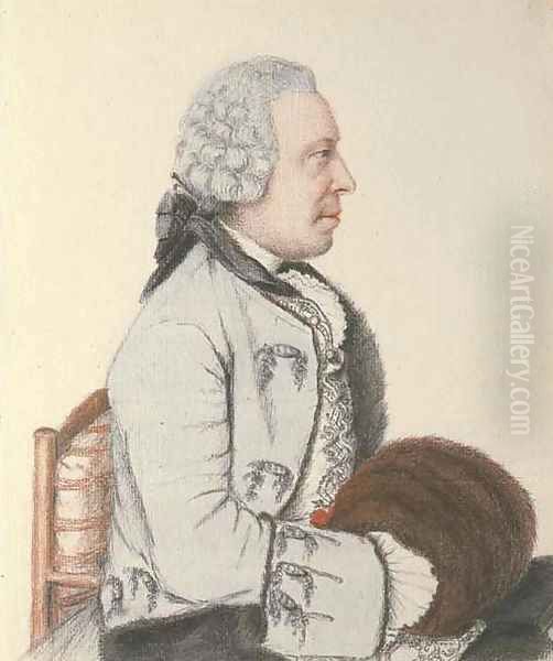 Portrait of Charles-Benjamin de Langes de Montmirail, Baron de Lubieres Oil Painting by Etienne Liotard