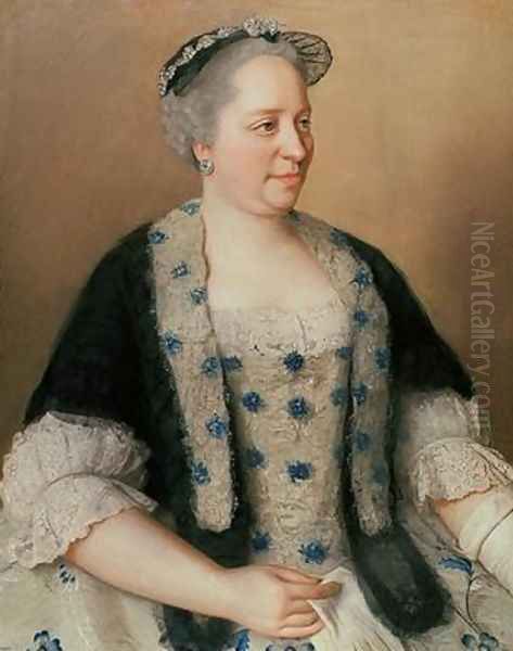 Portrait of the Empress Maria Theresa 1717-80 Oil Painting by Etienne Liotard