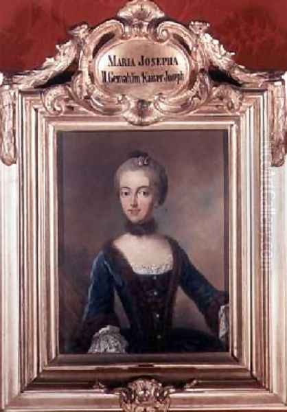 Maria Josepha of Bavaria second wife of Joseph II 1741-90 Holy Roman Emperor Oil Painting by Etienne Liotard