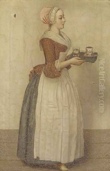 La belle Choclatiere Oil Painting by Etienne Liotard