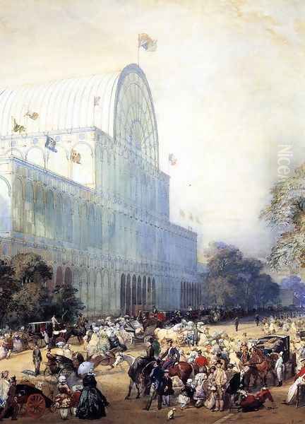 The Inauguration of Crystal Palace Oil Painting by Eugene Louis Lami