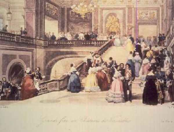 A Ball at the Chateau de Versailles Oil Painting by Eugene Louis Lami