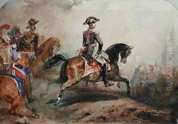 Ferdinand Louis Philippe 1810-42 Duke of Orleans with his Officers Oil Painting by Eugene Louis Lami