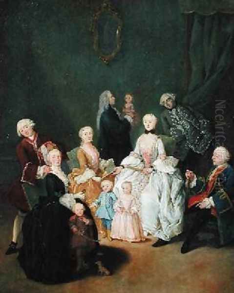 A Patrician Family 1752 Oil Painting by Pietro Longhi