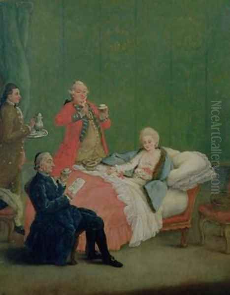 Early Morning Chocolate Oil Painting by Pietro Longhi