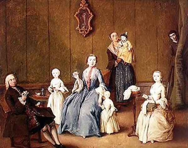 Venetian Family Oil Painting by Pietro Longhi