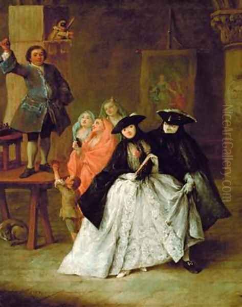 The Charlatan 1757 Oil Painting by Pietro Longhi