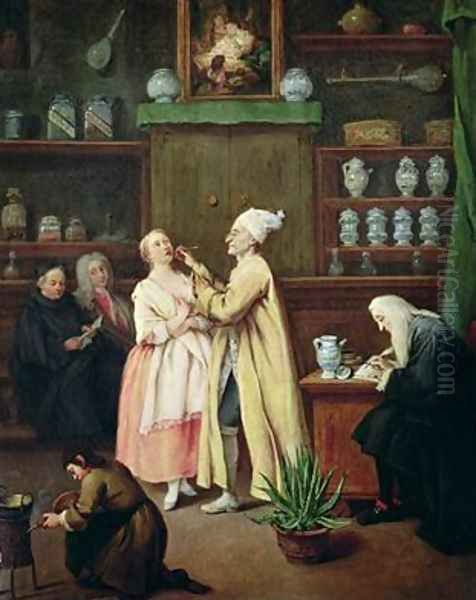 The Pharmacist Oil Painting by Pietro Longhi