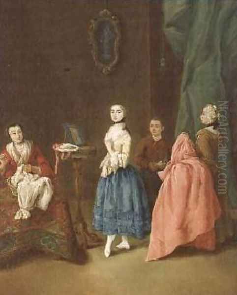 Lady at the Dressmaker Oil Painting by Pietro Longhi