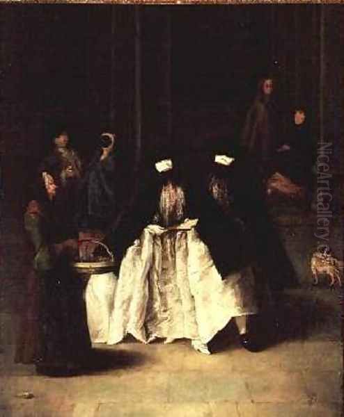 The Perfume Seller Oil Painting by Pietro Longhi