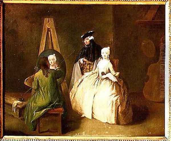 The Artists Studio 1746 2 Oil Painting by Pietro Longhi