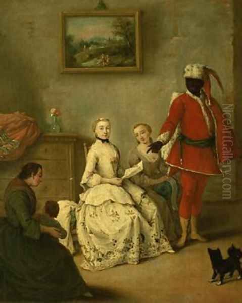 The Moors Letter 1750 Oil Painting by Pietro Longhi