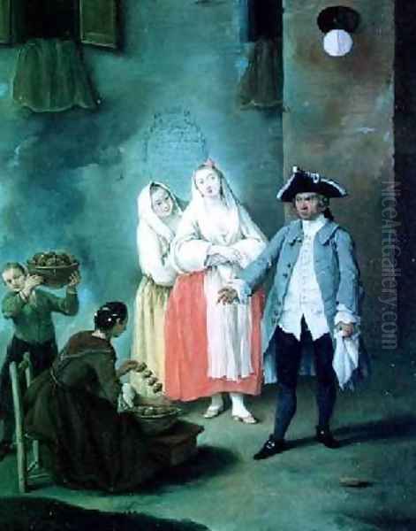 The Seller of Fritters Oil Painting by Pietro Longhi