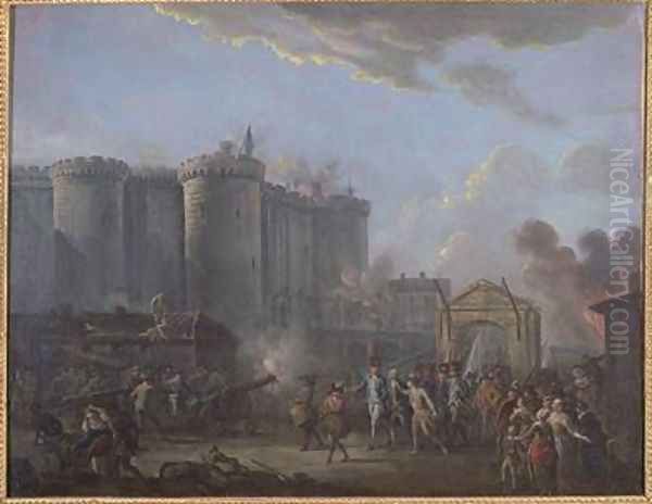 The Arrest of the Governor of the Bastille Oil Painting by Jean-Baptiste Lallemand