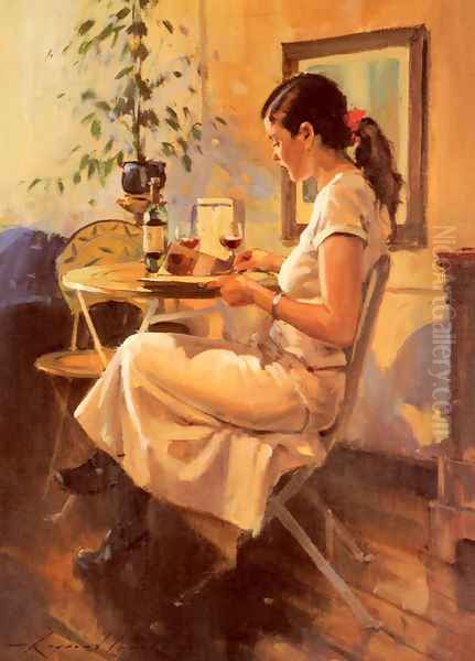 Sunday Girl Oil Painting by Raymond Leech