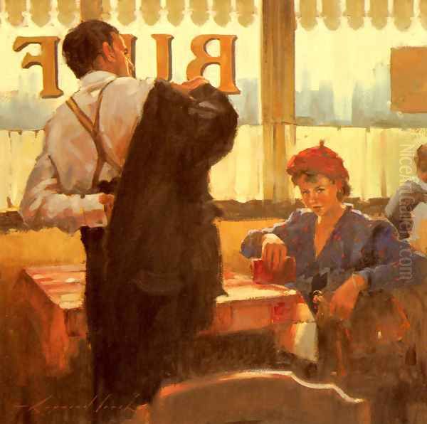 A Brief Encounter Oil Painting by Raymond Leech