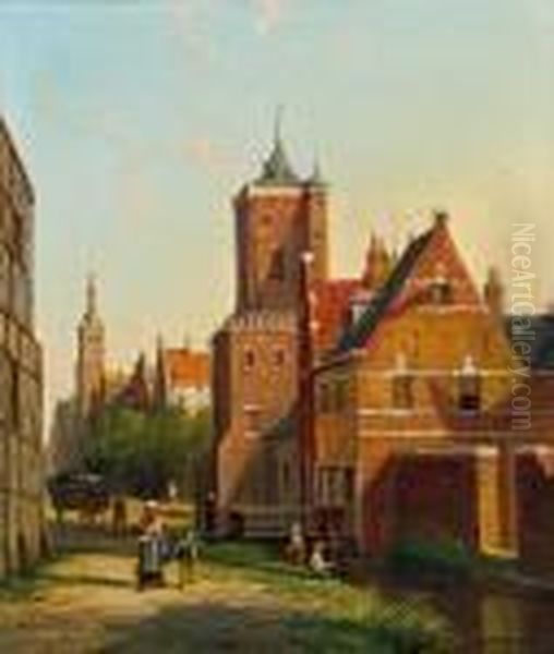 Stadtansicht Oil Painting by William Raymond Dommersen